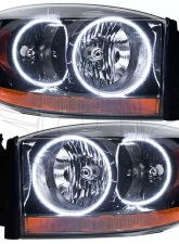 Oracle Lighting Pre-Assembled Halo Headlights (Black Housing) White Color SMD HL Dodge Ram 2006                                     - 7033-001 - Image 3
