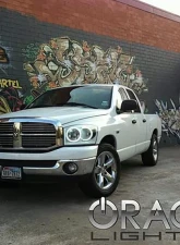 Oracle Lighting Pre-Assembled Halo Headlights (Black Housing) ColorShift w/ Simple Controller SMD HL Dodge Ram 2006                                     - 7033-504 - Image 2