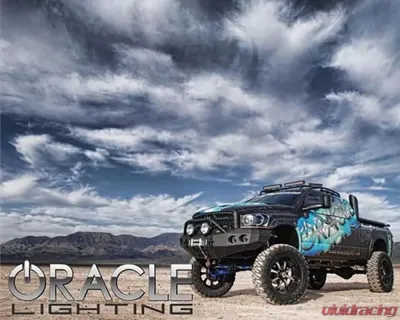 Oracle Lighting Pre-Assembled Halo Headlights (Black Housing) ColorShift w/ Simple Controller SMD HL Dodge Ram 2006 - 7033-504