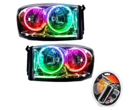 Oracle Lighting Pre-Assembled Halo Headlights ColorShift w/ RF Controller SMD HL Dodge Ram 2007-2008