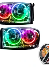 Oracle Lighting Pre-Assembled Halo Headlights ColorShift w/ RF Controller SMD HL Dodge Ram 2007-2008                                     - 7034-330 - Image 5