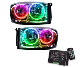 Oracle Lighting Pre-Assembled Halo Headlights ColorShift w/ 2.0 Controller SMD HL Dodge Ram 2007-2008