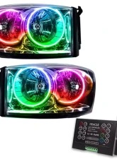 Oracle Lighting Pre-Assembled Halo Headlights ColorShift w/ 2.0 Controller SMD HL Dodge Ram 2007-2008                                     - 7034-333 - Image 5