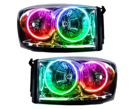 Oracle Lighting Pre-Assembled Halo Headlights ColorShift w/ No Controller SMD HL Dodge Ram 2007-2008