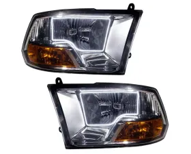 Oracle Lighting Pre-Assembled LED Halo Headlight Kit (Chrome Housing) SMD HL Dodge Ram Non-Sport 2009-2013