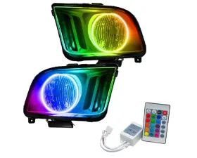 Oracle Lighting Pre-Assembled Headlights ColorShift w/ Simple Controller SMD HL Ford Mustang 2005-2009