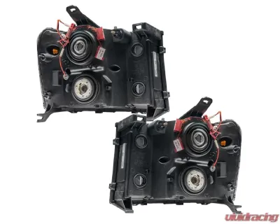 Oracle Lighting Pre-Assembled Halo Headlights (Square Ring Design) ColorShift w/ 2.0 Controller SMD HL GMC Sierra 2007-2013 - 7054-333