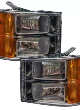 Oracle Lighting Pre-Assembled Halo Headlights (Square Ring Design) ColorShift w/ 2.0 Controller SMD HL GMC Sierra 2007-2013                                     - 7054-333 - Image 3