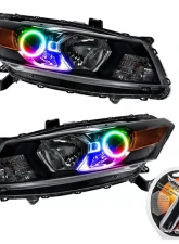 Oracle Lighting Pre-Assembled Halo Headlights ColorShift w/ RF Controller SMD HL Honda Accord Coupe 2008-2012                                     - 7060-330 - Image 5