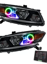 Oracle Lighting Pre-Assembled Halo Headlights ColorShift w/ 2.0 Controller SMD HL Honda Accord Coupe 2008-2012                                     - 7060-333 - Image 5