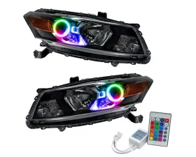 Oracle Lighting Pre-Assembled Halo Headlights ColorShift w/ Simple Controller SMD HL Honda Accord Coupe 2008-2012