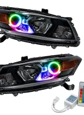 Oracle Lighting Pre-Assembled Halo Headlights ColorShift w/ Simple Controller SMD HL Honda Accord Coupe 2008-2012                                     - 7060-504 - Image 5
