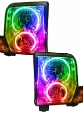 Oracle Lighting Pre-Assembled Halo Headlight Kit  ColorShift No Controller SMD HL Jeep Commander 2006-2010                                     - 7063-334 - Image 5