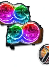 Oracle Lighting Pre-Assembled LED Halo Headlight Kit (Non HID) ColorShift w/ Controller SMD HL (Non-HID)Jeep Grand Cherokee 2008-2010                                     - 7068-330 - Image 5