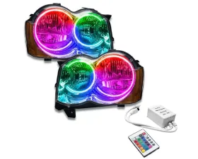 Oracle Lighting Pre-Assembled LED Halo Headlight Kit (Non HID) ColorShift w/ Simple Controller SMD HL (Non-HID)Jeep Grand Cherokee 2008-2010