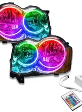 Oracle Lighting Pre-Assembled LED Halo Headlight Kit (Non HID) ColorShift w/ Simple Controller SMD HL (Non-HID)Jeep Grand Cherokee 2008-2010                                     - 7068-504 - Image 5