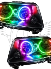 Oracle Lighting Pre-Assembled LED Halo Headlights (Non HID - Chrome) ColorSHIFT w/ BC1 Controller Jeep Grand Cherokee 2011-2013                                     - 7070-335 - Image 3