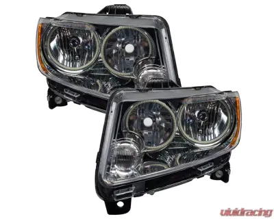 Oracle Lighting Pre-Assembled LED Halo Headlights (Non HID - Chrome) ColorSHIFT w/ BC1 Controller Jeep Grand Cherokee 2011-2013 - 7070-335