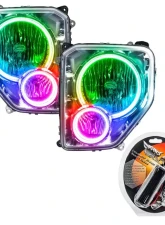Oracle Lighting Pre-Assembled Halo Headlights ColorSHIFT w/ RF Controller SMD HL Jeep Liberty 2008-2012                                     - 7075-330 - Image 4