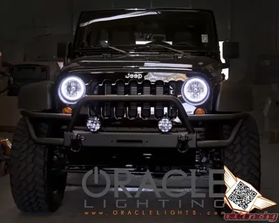 Oracle Lighting Pre-Assembled Headlights White Color SMD HL Jeep Wrangler JK 2007-2016 - 7079-001