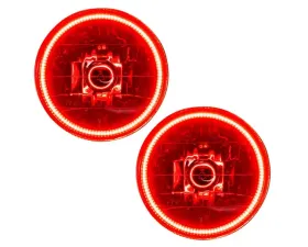 Oracle Lighting Pre-Assembled LED Halo Headlight Kit Red Color SMD HL Jeep Wrangler TJ 1997-2006