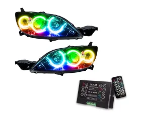 Oracle Lighting Pre-Assembled Halo Headlights ColorSHIFT w/ 2.0 Controller SMD HL Mazda 3 Hatchback/Halogen Style 2004-2009