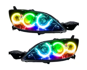 Oracle Lighting Pre-Assembled Halo Headlights ColorSHIFT w/ No Controller SMD HL Mazda 3 Hatchback/Halogen Style 2004-2009