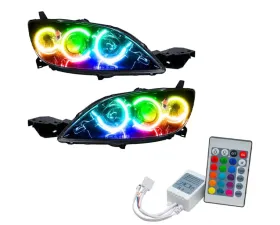 Oracle Lighting Pre-Assembled Halo Headlights ColorSHIFT w/ Simple Controller SMD HL Mazda 3 Hatchback/Halogen Style 2004-2009