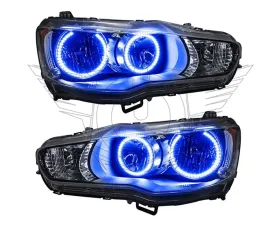 Oracle Lighting Pre-Assembled LED Halo Headlight Kit Blue Color SMD HL Mitsubishi Lancer 2008-2016