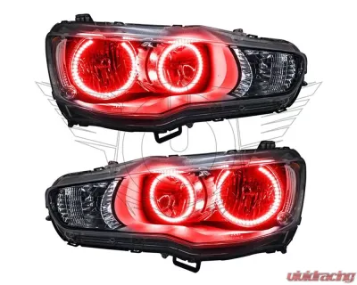 Oracle Lighting Pre-Assembled LED Halo Headlight Kit Red Color SMD HL Mitsubishi Lancer 2008-2016 - 7087-003