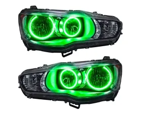 Oracle Lighting Pre-Assembled LED Halo Headlight Kit Green Color SMD HL Mitsubishi Lancer 2008-2016