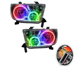 Oracle Lighting Pre-Assembled Halo Headlights (Chrome Housing) ColorSHIFT w/ RF Controller SMD HL Toyota Tundra 2007-2013