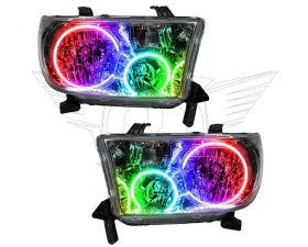 Oracle Lighting Pre-Assembled Halo Headlights (Chrome Housing) ColorSHIFT w/ No Controller SMD HL Toyota Tundra 2007-2013