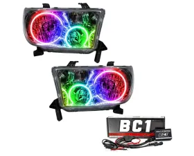 Oracle Lighting Pre-Assembled Halo Headlights (Chrome Housing) ColorSHIFT w/ BC1 Controller SMD HL Toyota Tundra 2007-2013