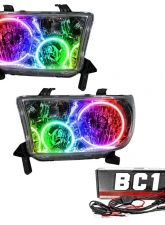 Oracle Lighting Pre-Assembled Halo Headlights (Chrome Housing) ColorSHIFT w/ BC1 Controller SMD HL Toyota Tundra 2007-2013                                     - 7094-335 - Image 5