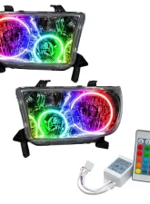 Oracle Lighting Pre-Assembled Halo Headlights (Chrome Housing) ColorSHIFT w/ Simple Controller SMD HL Toyota Tundra 2007-2013                                     - 7094-504 - Image 5