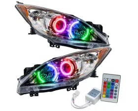 Oracle Lighting Pre-Assembled Headlights (Halogen) ColorSHIFT w/ Simple Controller SMD HL Mazda 3 2010-2013