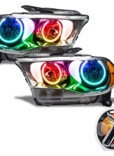 Oracle Lighting Pre-Assembled Headlights Non-HID (Chrome Housing) ColorSHIFT w/ RF Controller SMD HL Dodge Durango 2011-2013                                     - 7101-330 - Image 5