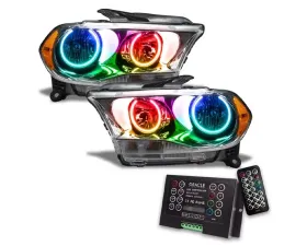 Oracle Lighting Pre-Assembled Headlights Non-HID (Chrome Housing) ColorSHIFT w/ 2.0 Controller SMD HL Dodge Durango 2011-2013