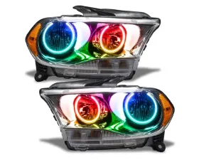Oracle Lighting Pre-Assembled Headlights Non-HID (Chrome Housing) ColorSHIFT w/ No Controller SMD HL Dodge Durango 2011-2013