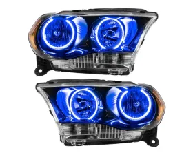 Oracle Lighting Pre-Assembled Halo Headlights (Non-HID Black Housing) Blue Color SMD Dodge Durango 2011-2013