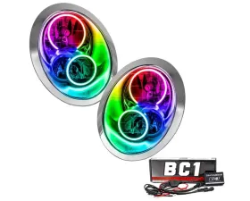 Oracle Lighting Pre-Assembled Halo Headlights ColorSHIFT w/ BC1 Controller SMD HL Mini Cooper/S 2005-2008