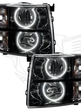 Oracle Lighting Pre-Assembled Halo Headlights (Round Style - Black) White Color SMD HL Chevrolet Silverado 2007-2013                                     - 7105-001 - Image 5