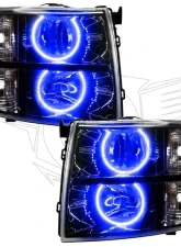 Oracle Lighting Pre-Assembled Halo Headlights (Round Style - Black) Blue Color SMD HL Chevrolet Silverado 2007-2013                                     - 7105-002 - Image 5