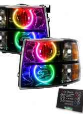 Oracle Lighting Pre-Assembled Halo Headlights (Round Style - Black) ColorSHIFT w/ 2.0 Controller SMD HL Chevrolet Silverado 2007-2013                                     - 7105-333 - Image 5