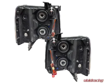 Oracle Lighting Pre-Assembled Halo Headlights (Round Style - Black) Red Color SMD HL Chevrolet Silverado 2007-2013 - 7105-003