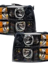 Oracle Lighting Pre-Assembled Halo Headlights (Round Style - Black) Red Color SMD HL Chevrolet Silverado 2007-2013                                     - 7105-003 - Image 2