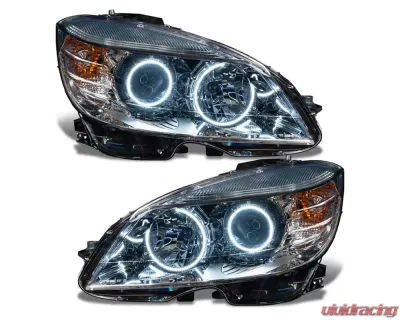 Oracle Lighting Pre-Assembled Headlights (Chrome-Halogen) White Color SMD HL Mercedes Benz C-Class 2008-2011 - 7115-001