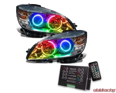 Oracle Lighting Pre-Assembled Headlights (Chrome-Halogen) ColorSHIFT w/ 2.0 Controller SMD HL Mercedes Benz C-Class 2008-2011 - 7115-333