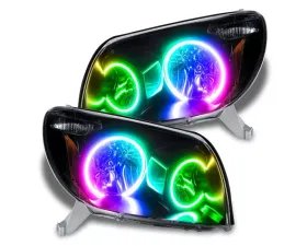 Oracle Lighting Pre-Assembled Halo Headlights (Non-HID Black) ColorSHIFT w/o Controller SMD HL Toyota 4-Runner 2003-2005